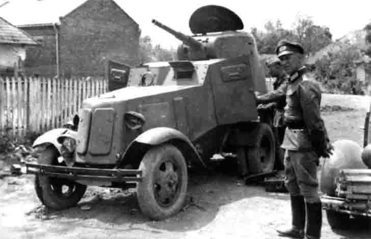 Captured Soviet armored car BA-10