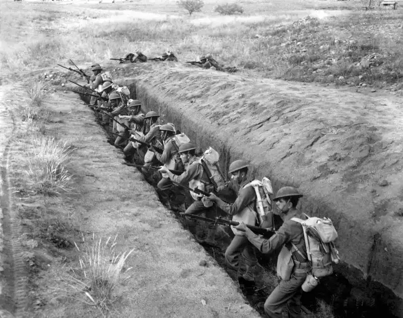African American soldiers of the U.S. Army 93rd Infantry Division during training exercises at Fort Huachuca, Arizona, 1942