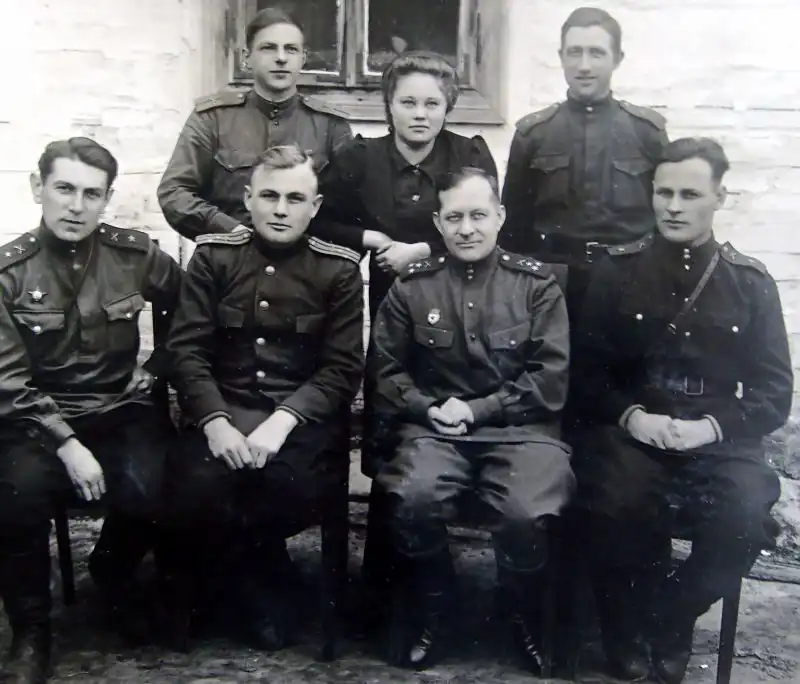 Officers and personnel of the Artillery Reconnaissance Department of the 1st Ukrainian Front.