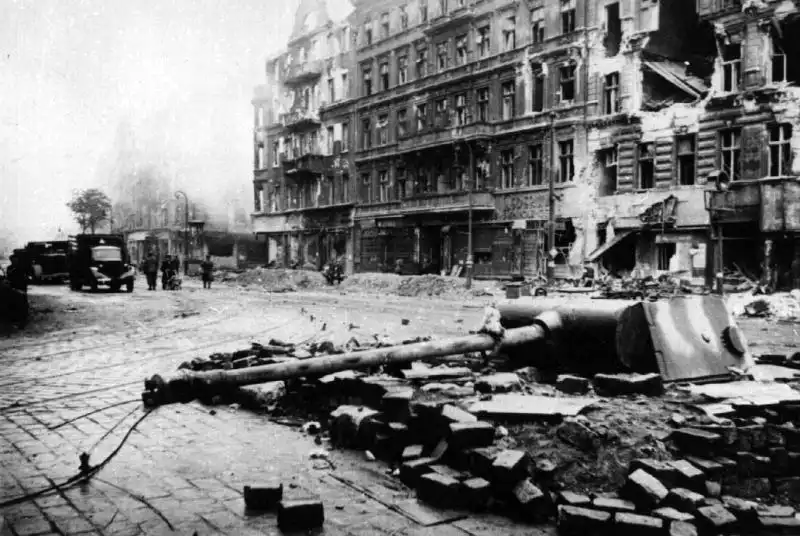 Panther Tank Turret Used as a Pillbox in Berlin, May 1945