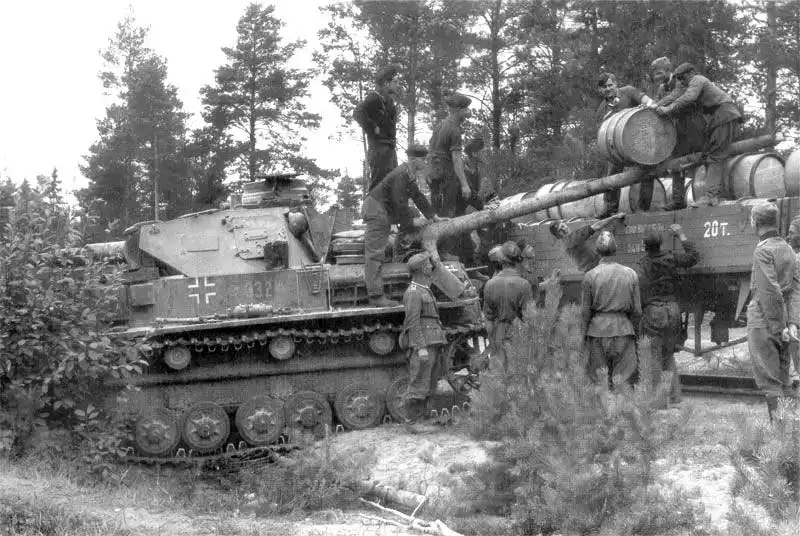 Wehrmacht Refueling Operation: Pz.Kpfw. IV Ausf. B Reloaded in Smolensk, July 1941