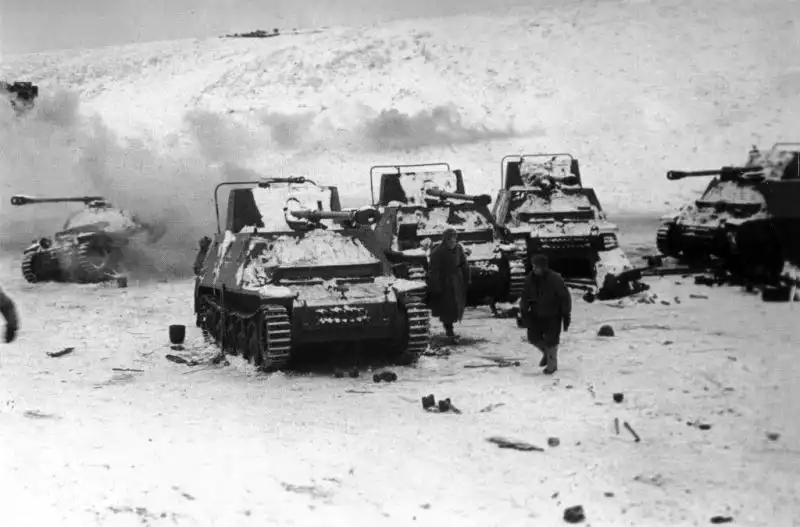 Captured German Marder II Tank Destroyers in Stalingrad (February 1943)