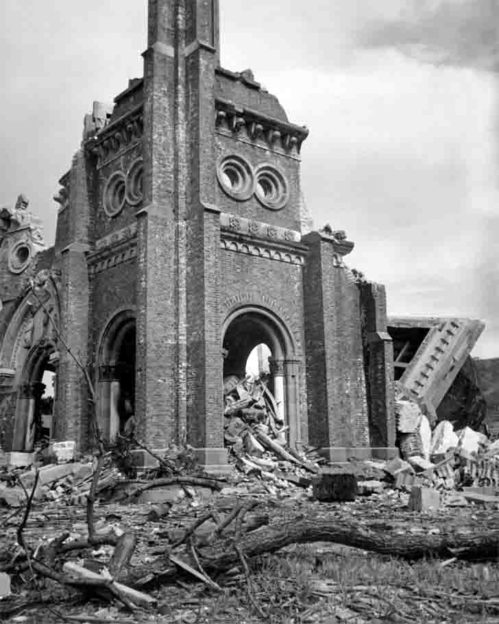 The ruins of the Catholic church in Nagasaki
