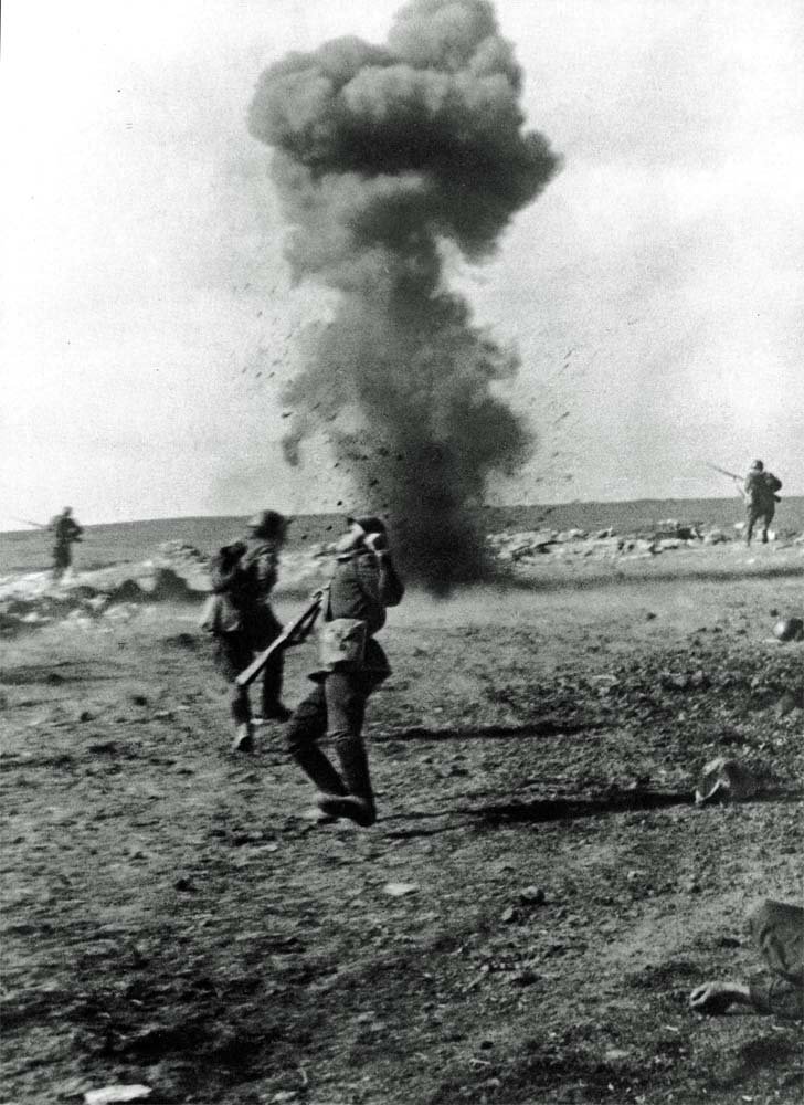 The death of the Soviet soldier in attack
