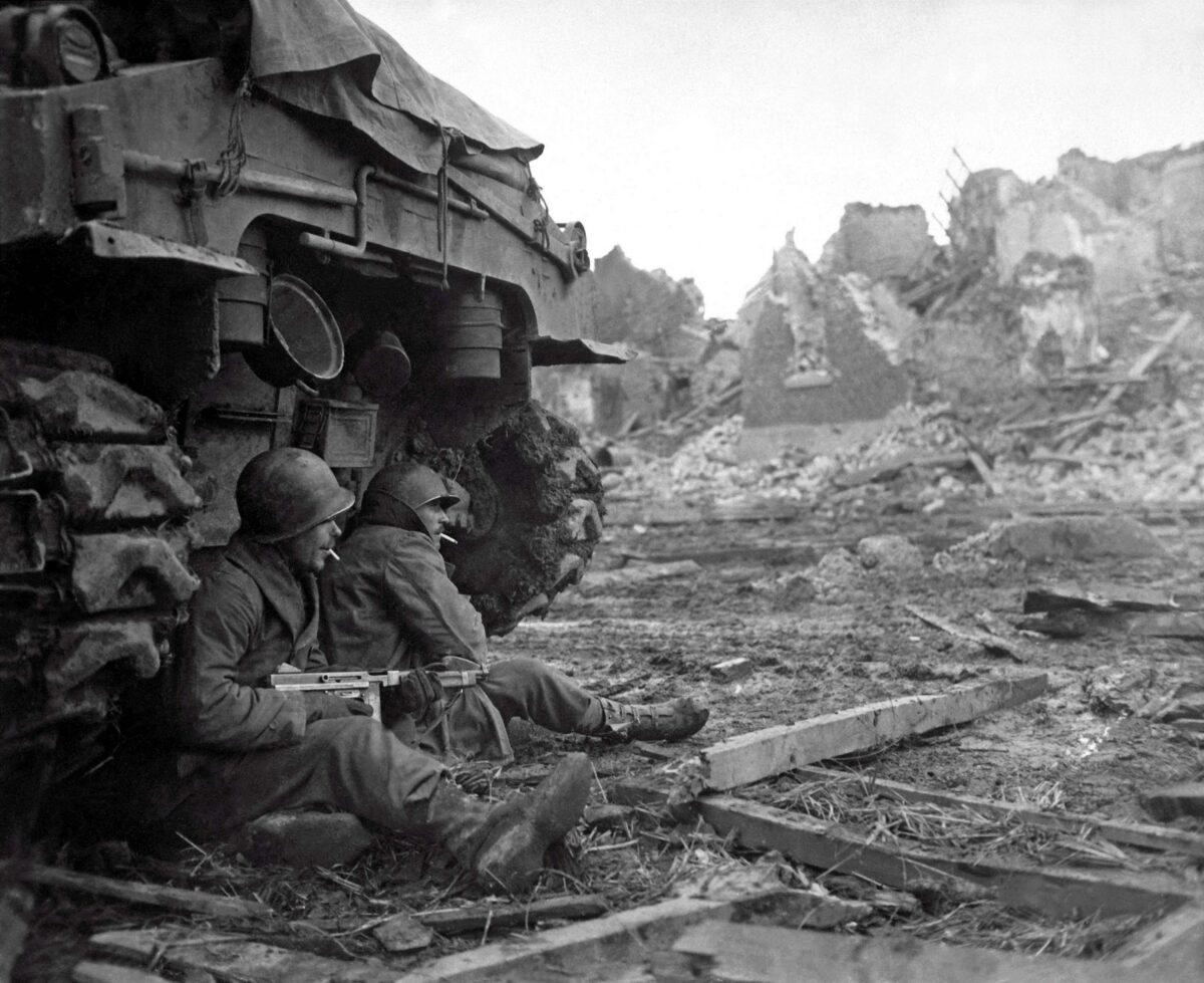 American soldiers rest