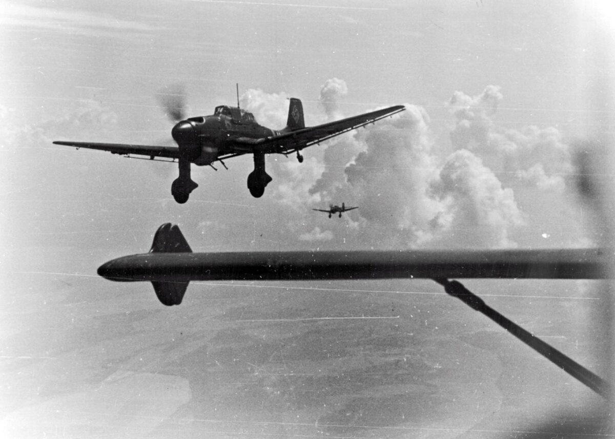 German dive bombers Junkers Ju 87 in the Battle of Britain