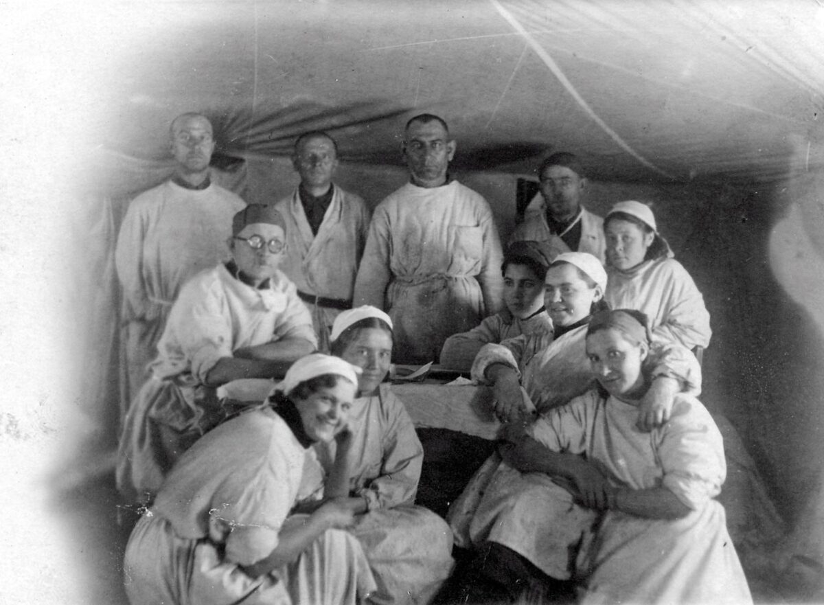Staff of the military hospital