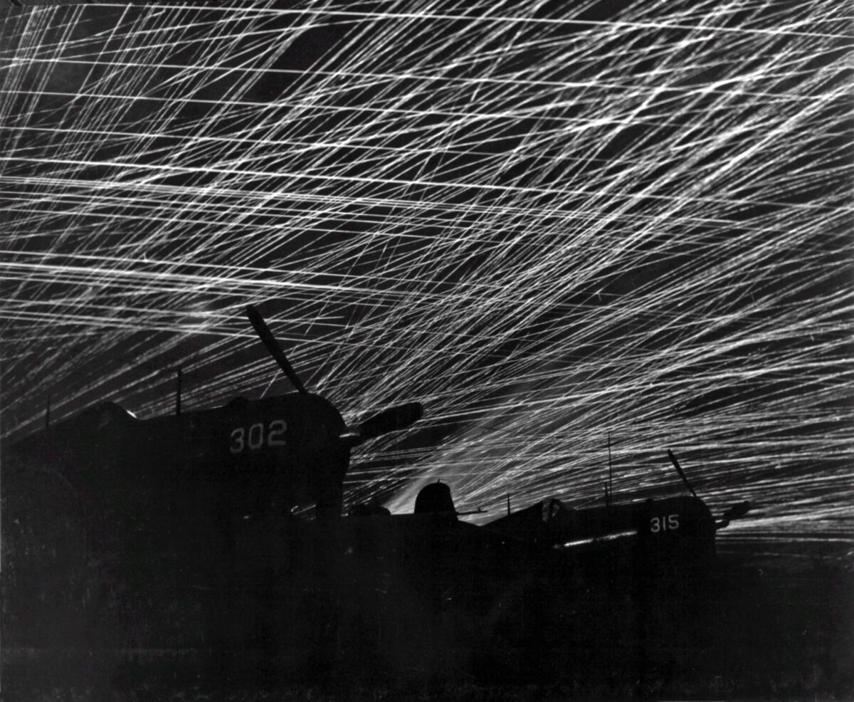 Night anti-aircraft fire