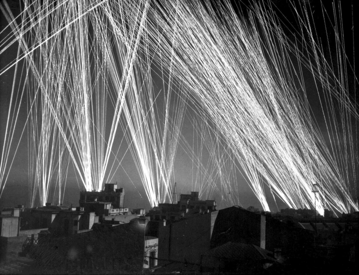 Allied anti-aircraft fire