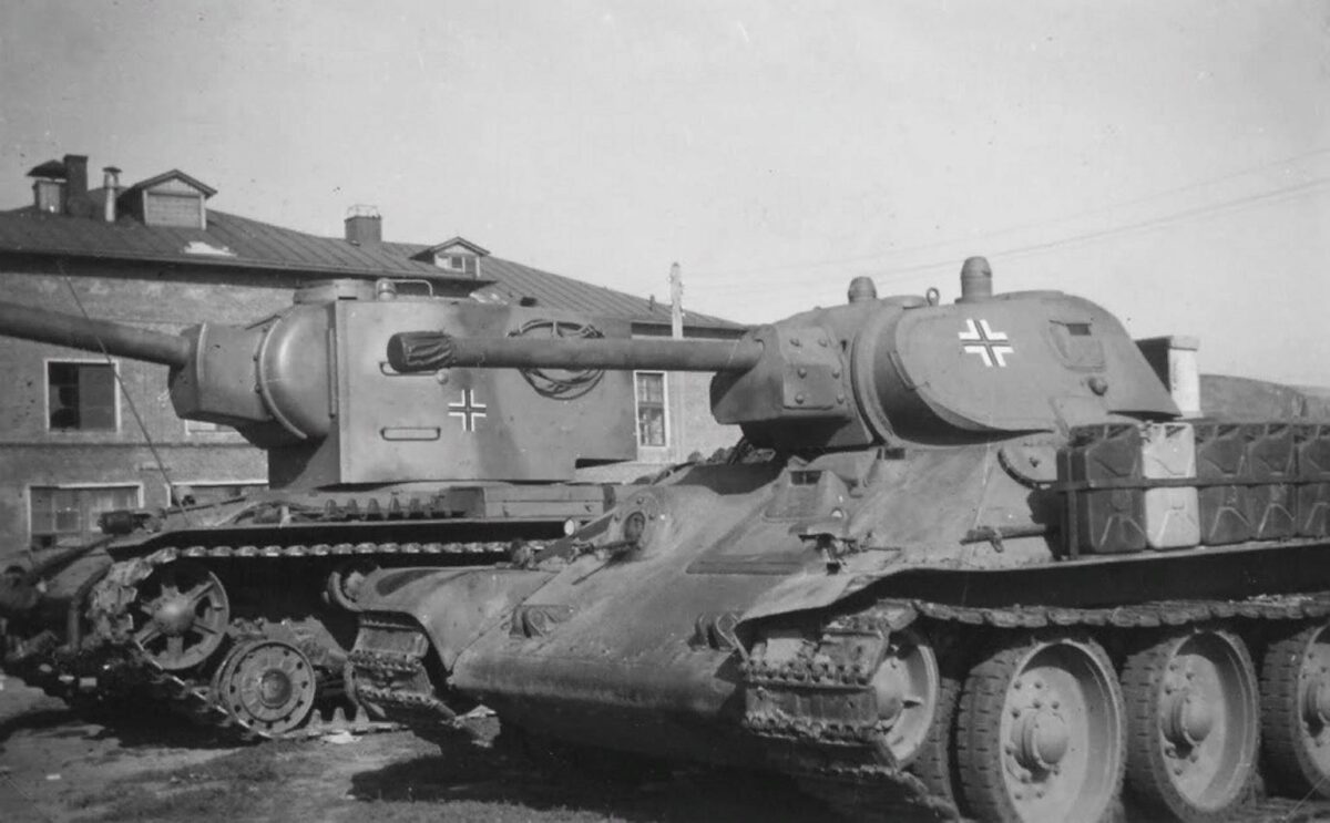 Captured T-34 and KV-2