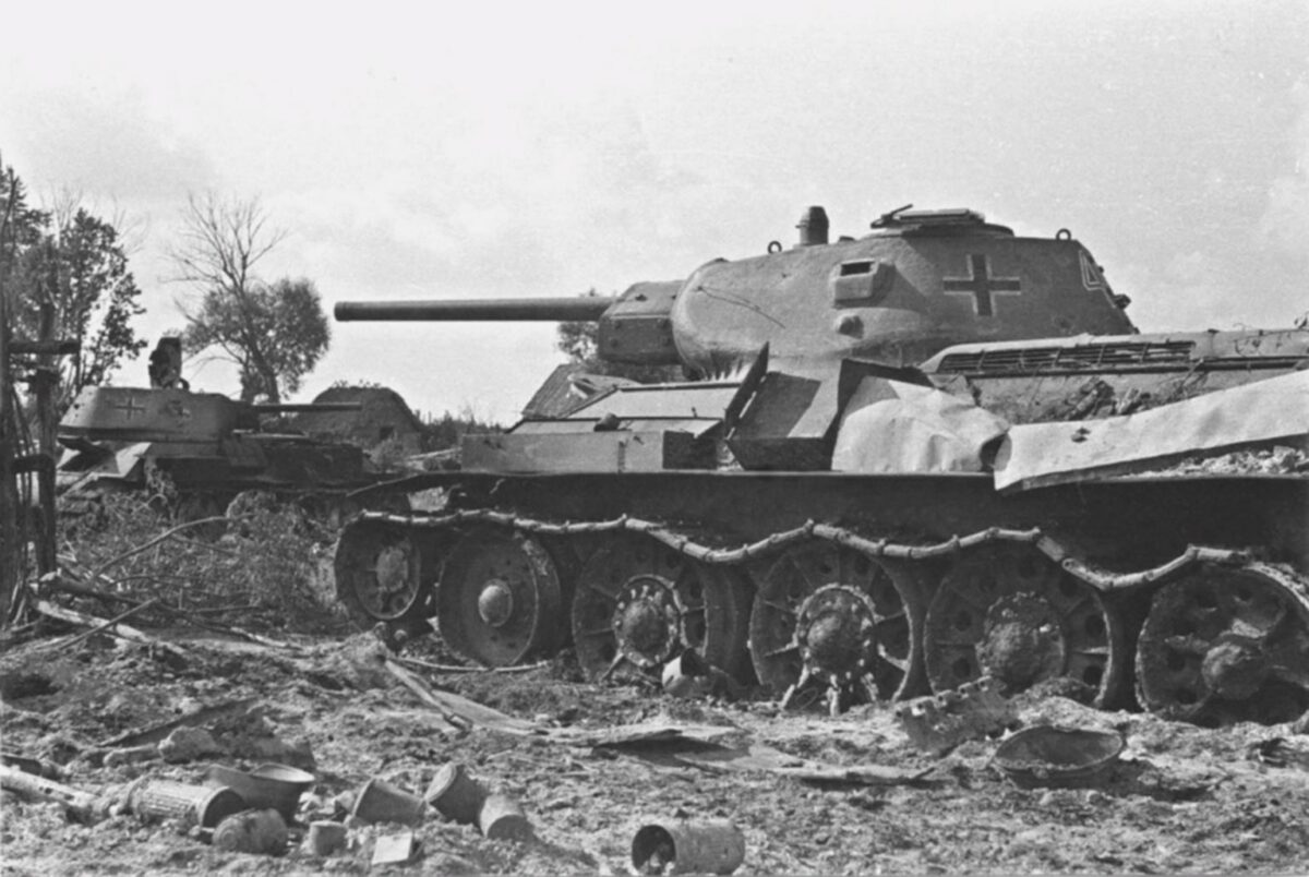 Captured T-34 tank