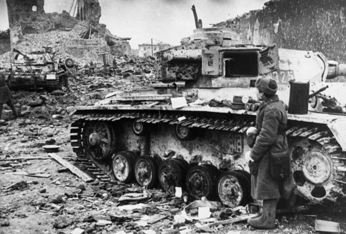German tanks abandoned