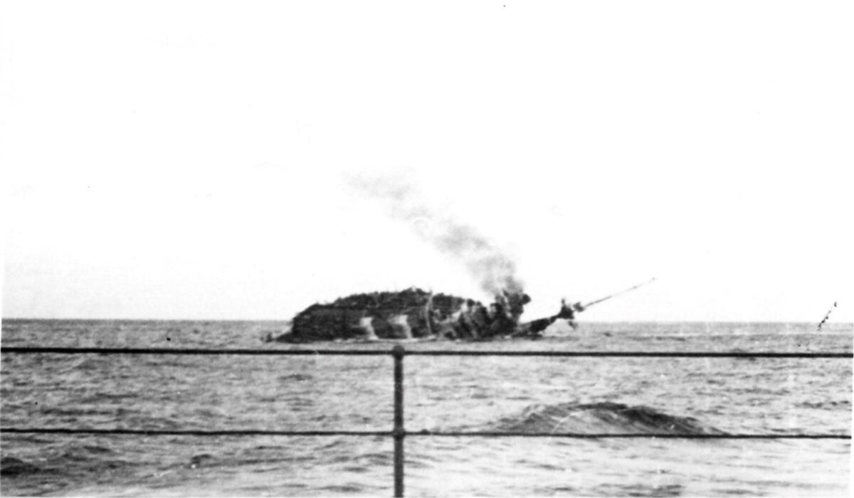 Barham battleship sinking in the Mediterranean