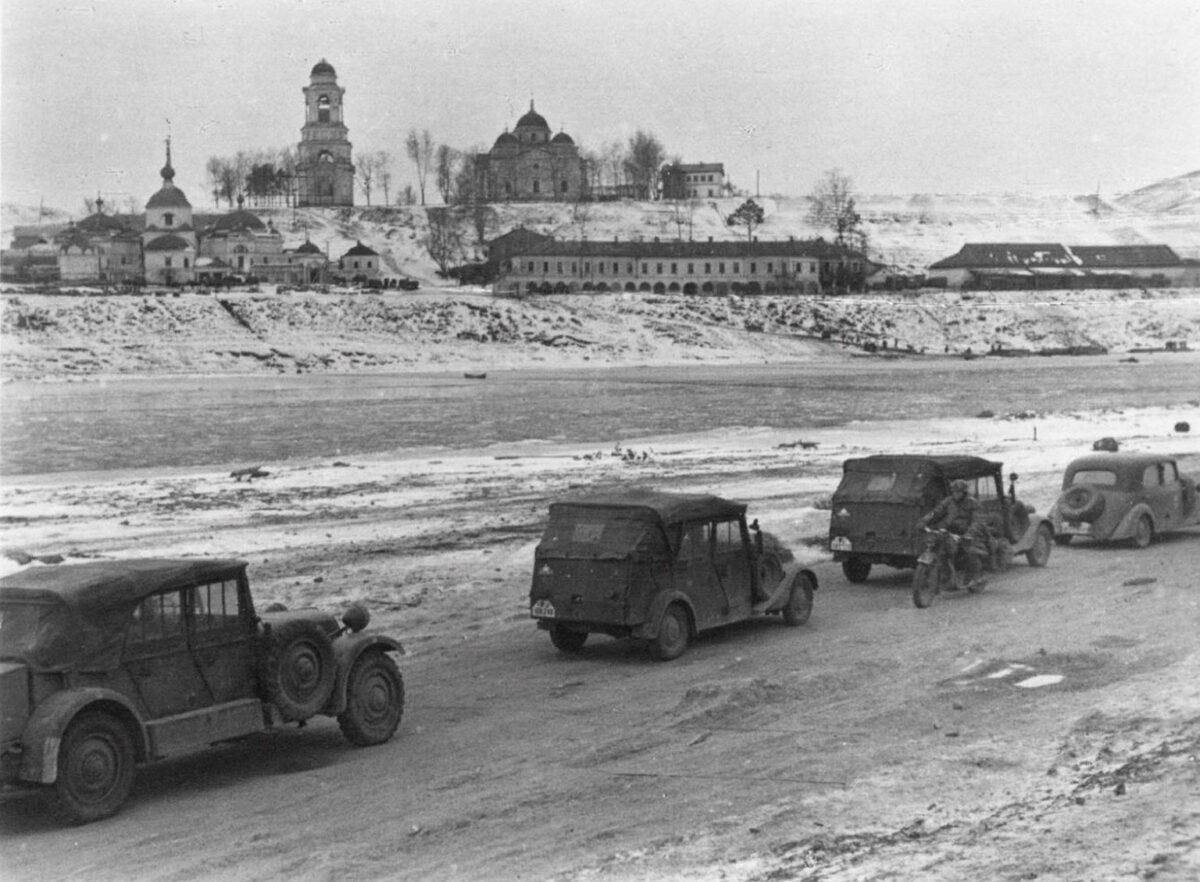 Convoy of German cars