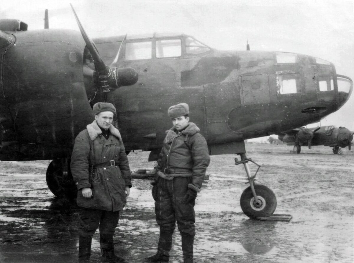 Soviet officers, A-20 Boston