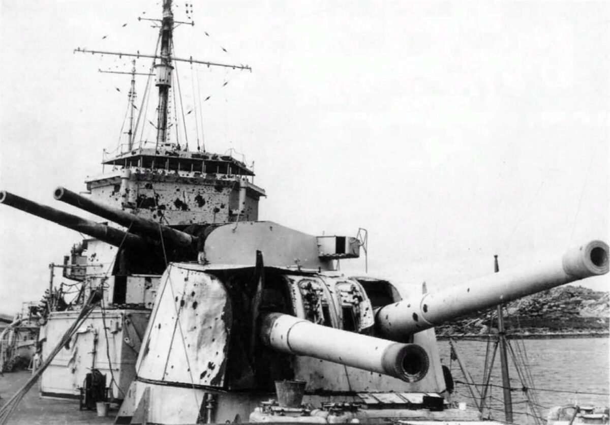 Broken Exeter heavy cruiser