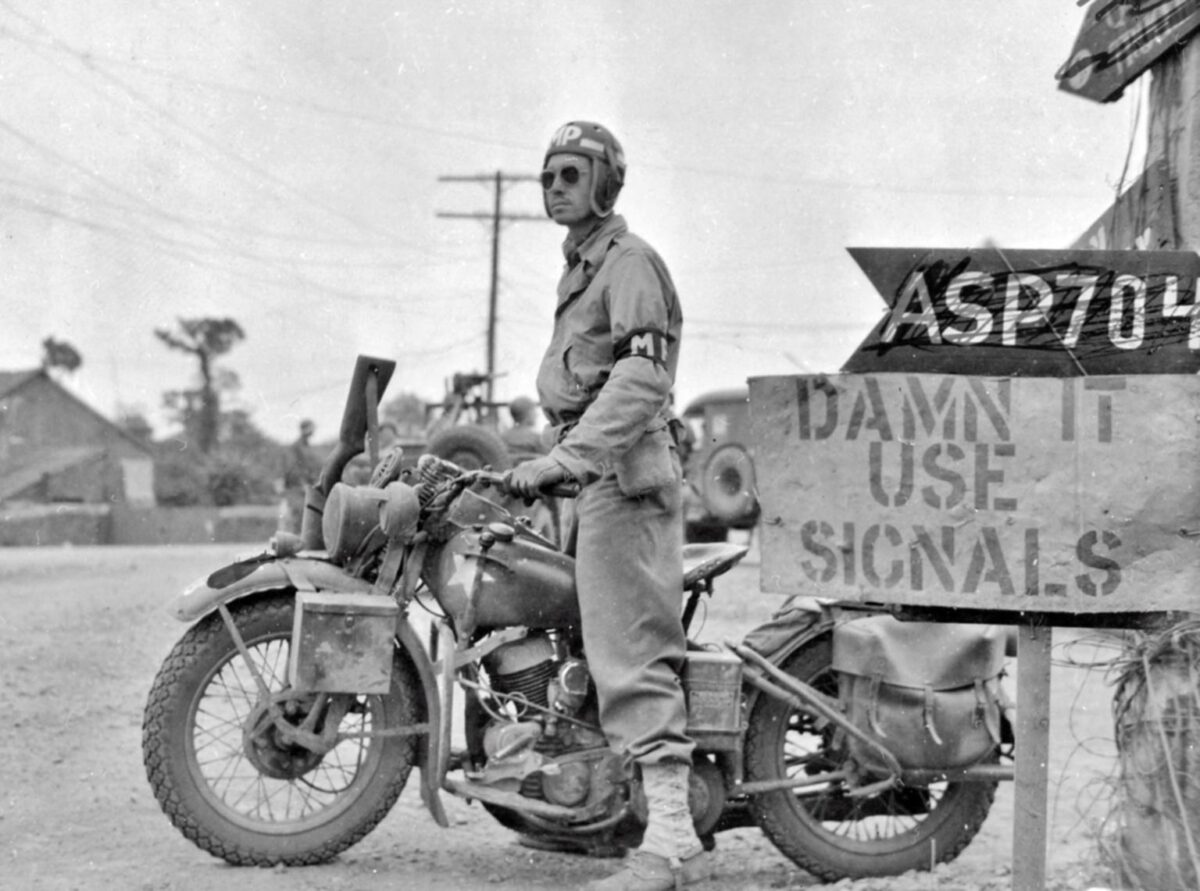 Military policeman, Harley-Davidson