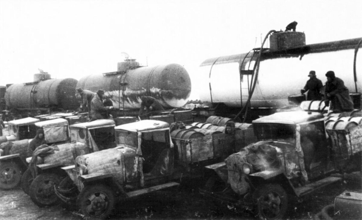 Soviet GAZ-MM fuel trucks