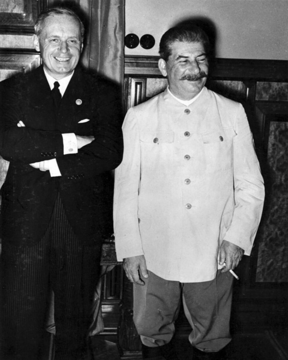Joachim von Ribbentrop and Joseph Stalin