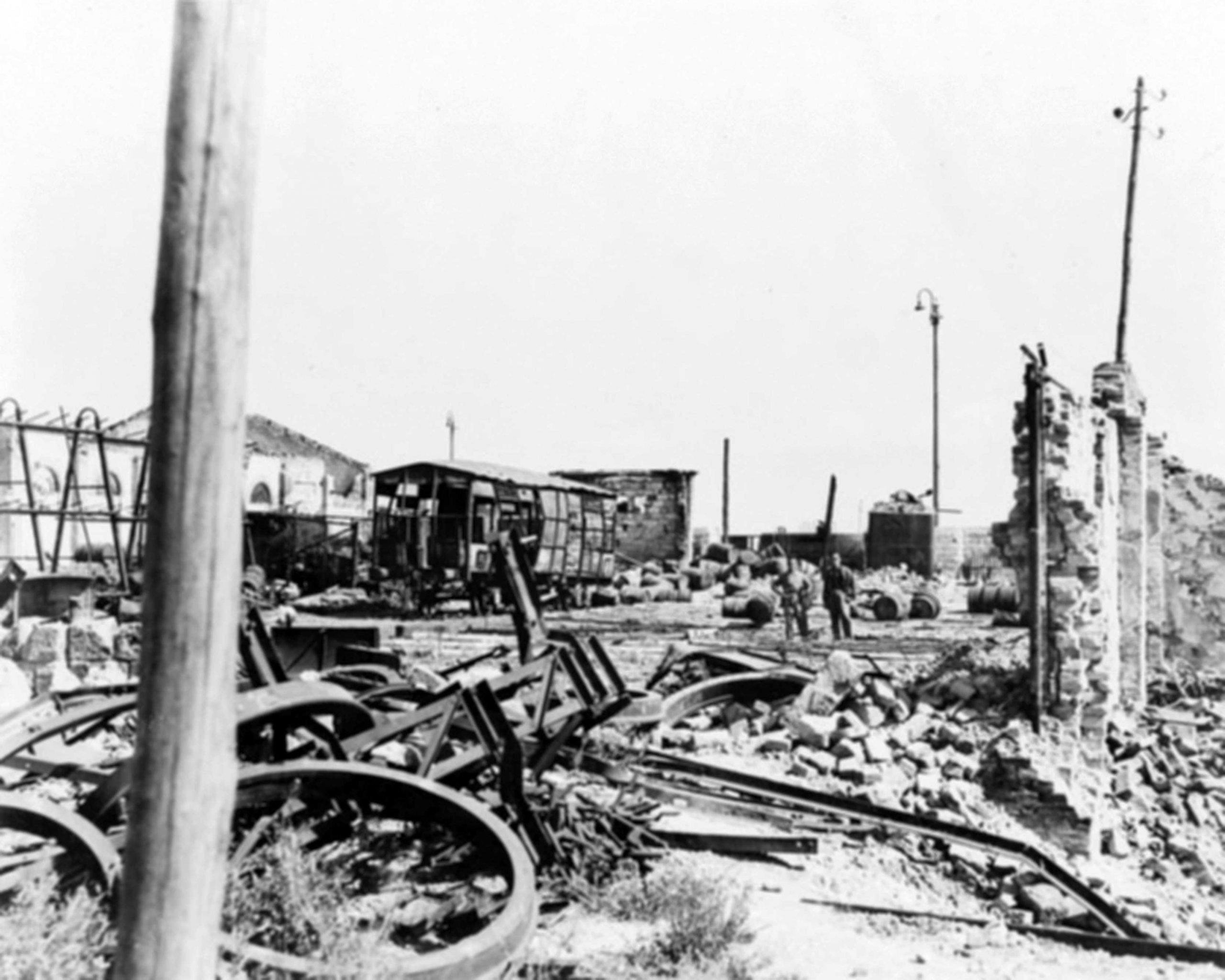 Destroyed train station in Foggia