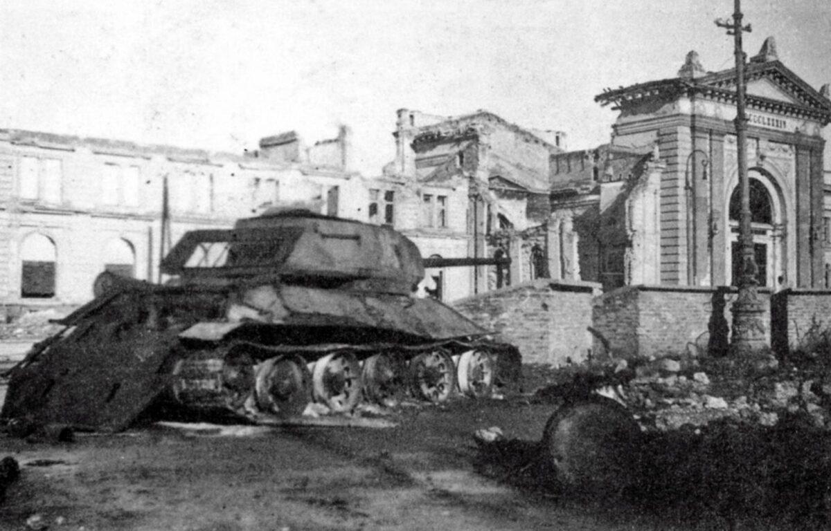 Destroyed Soviet tank T-34-85