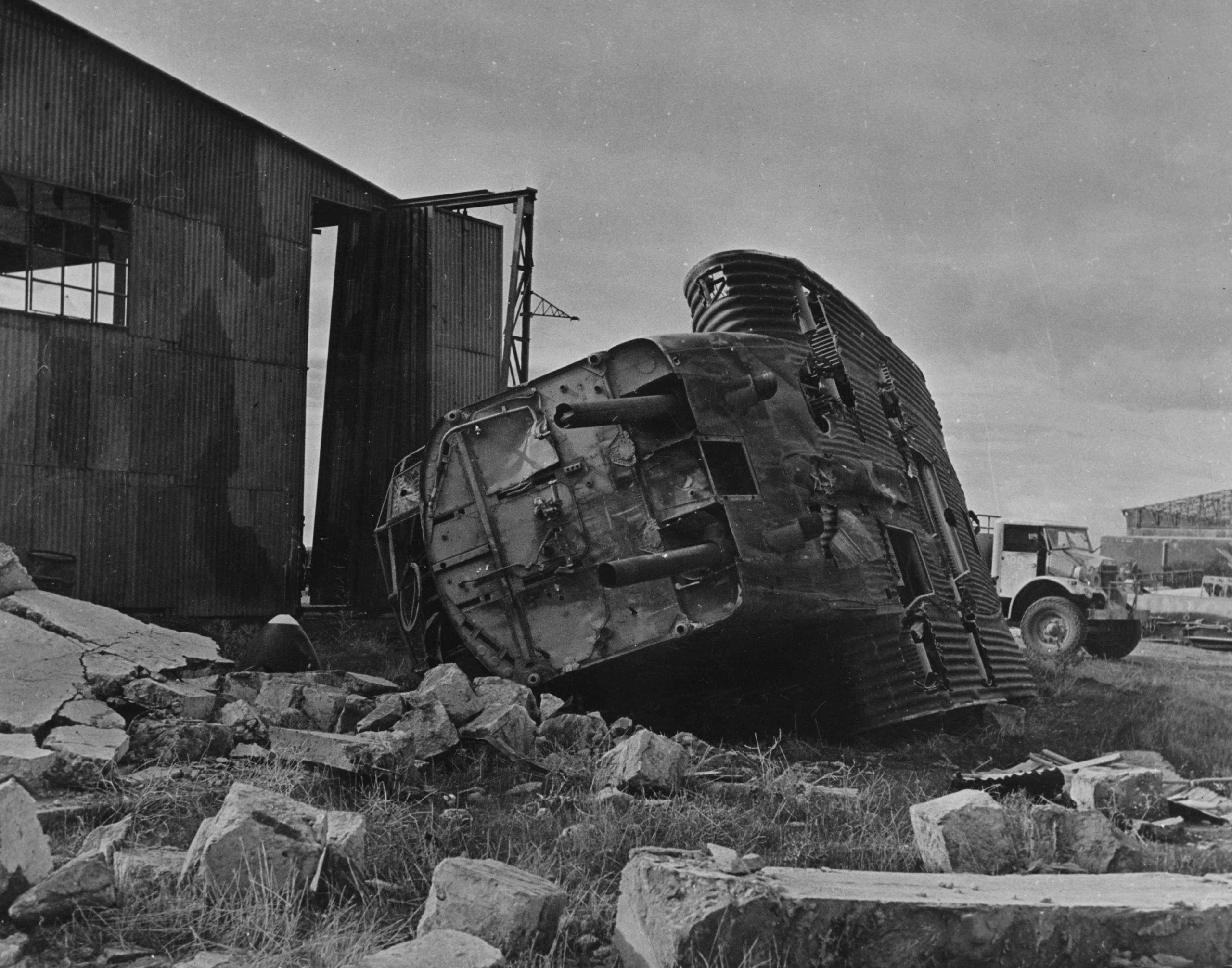 Wreckage of a German Junkers Ju-52 transport aircraft