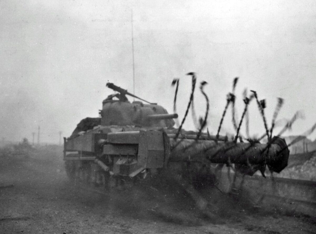 British sapper tank M4A3 Sherman