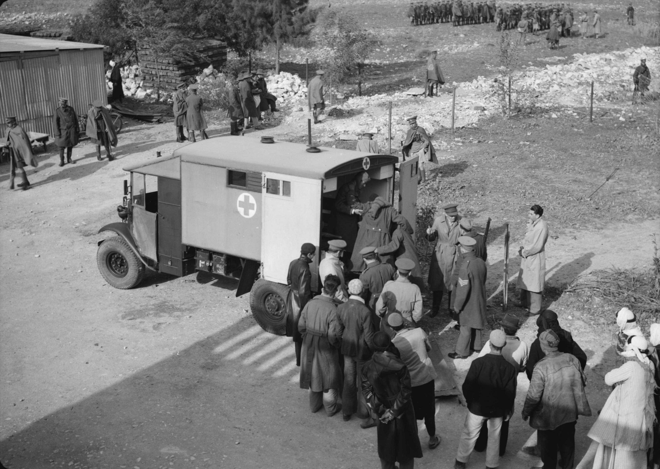 A wounded Italian POW