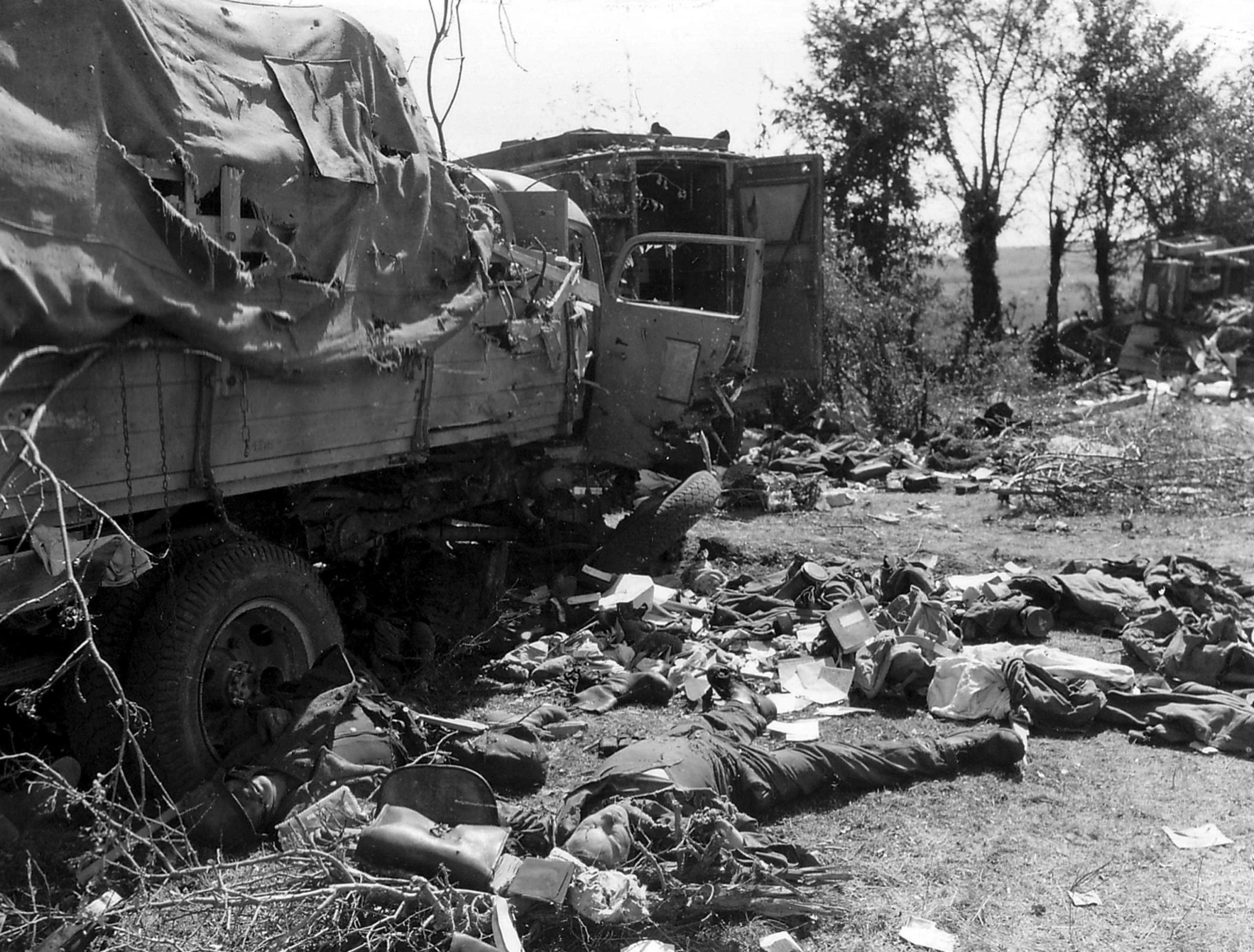 The destroyed Wehrmacht convoy