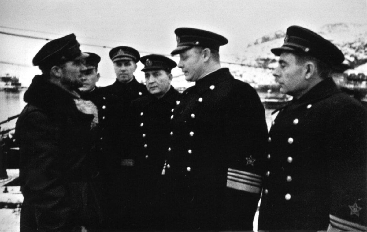 Soviet admirals Nikolai Kuznetsov and Arseny Golovko