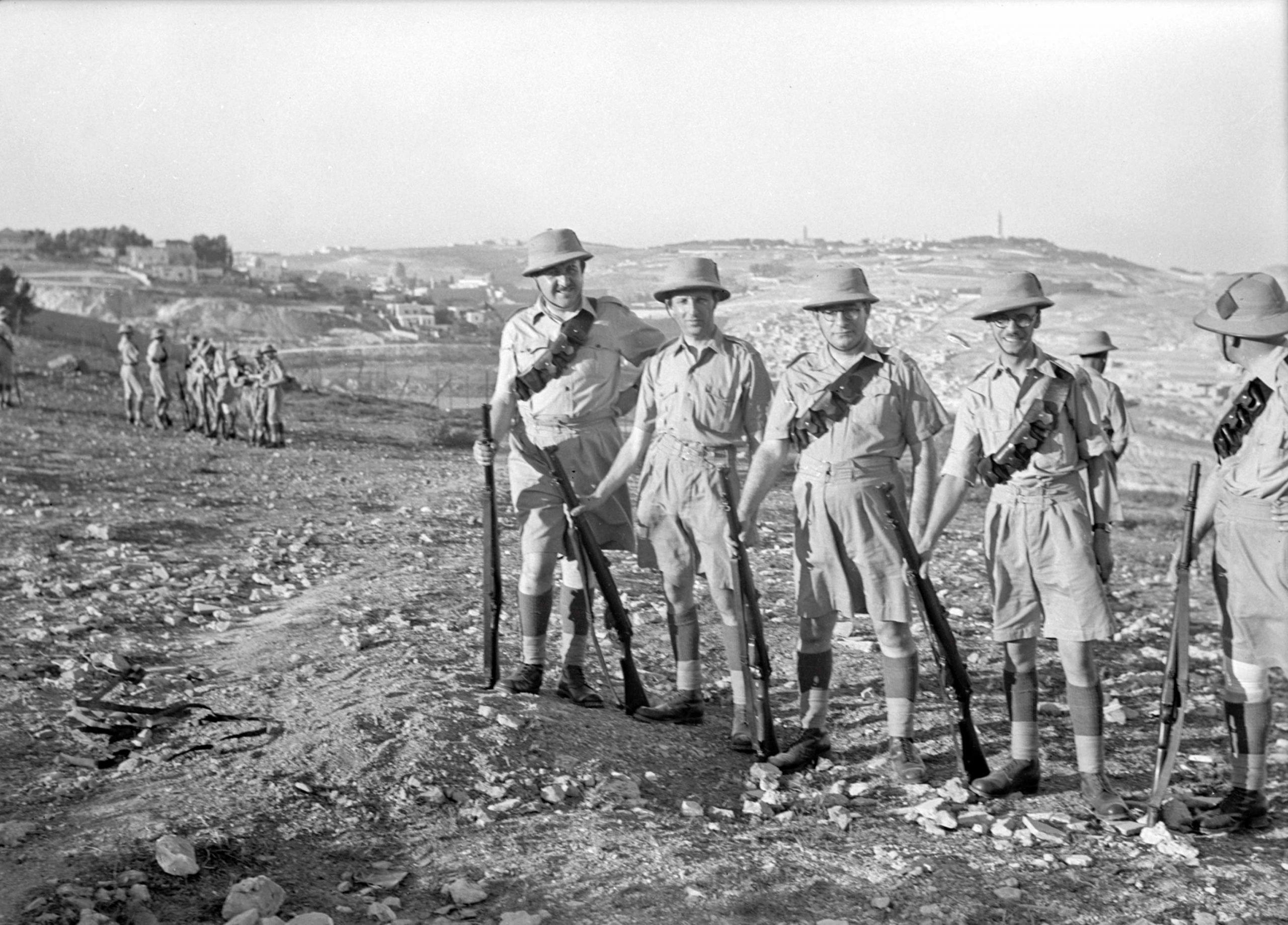 Five soldiers from the 1st Palestine Volunteer Force Company