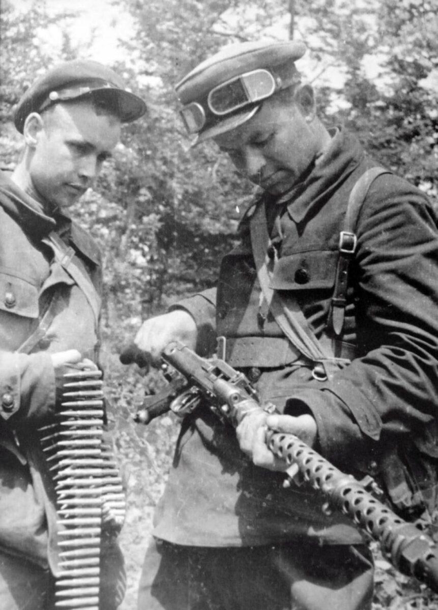 Captured German MG-34 machine gun