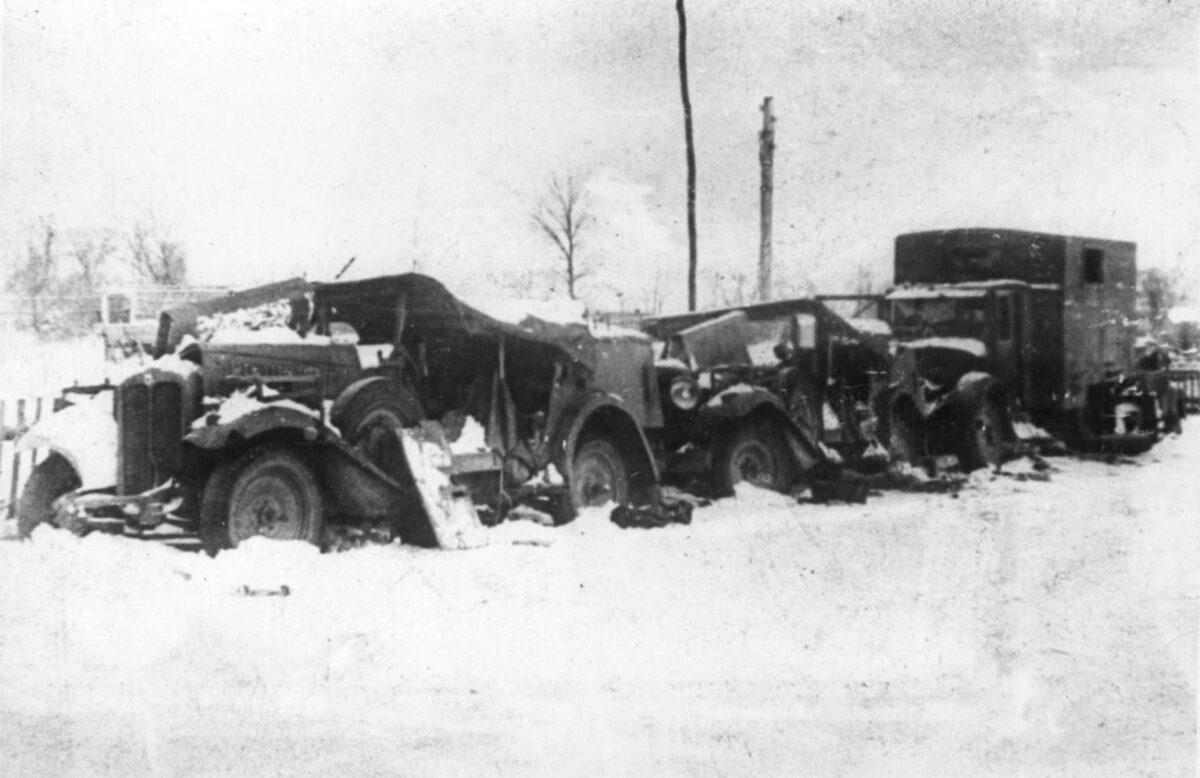 Destroyed German convoy