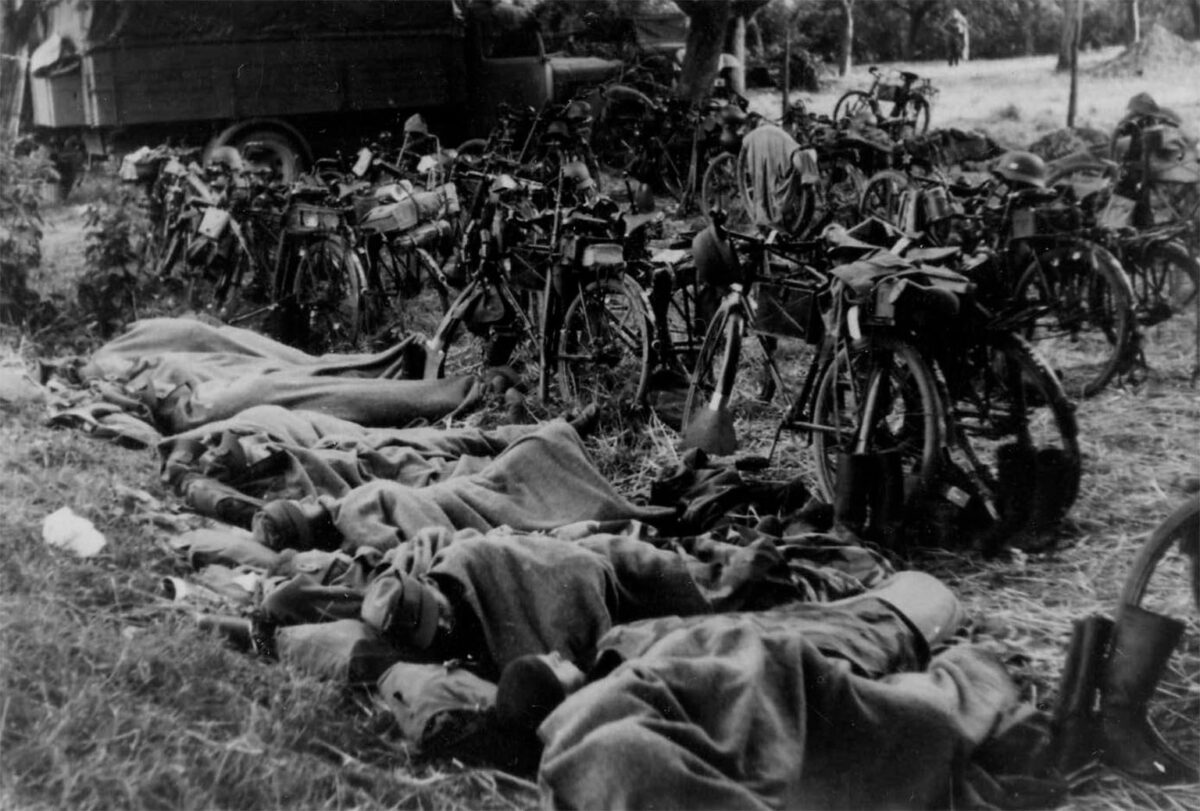 German soldiers rest