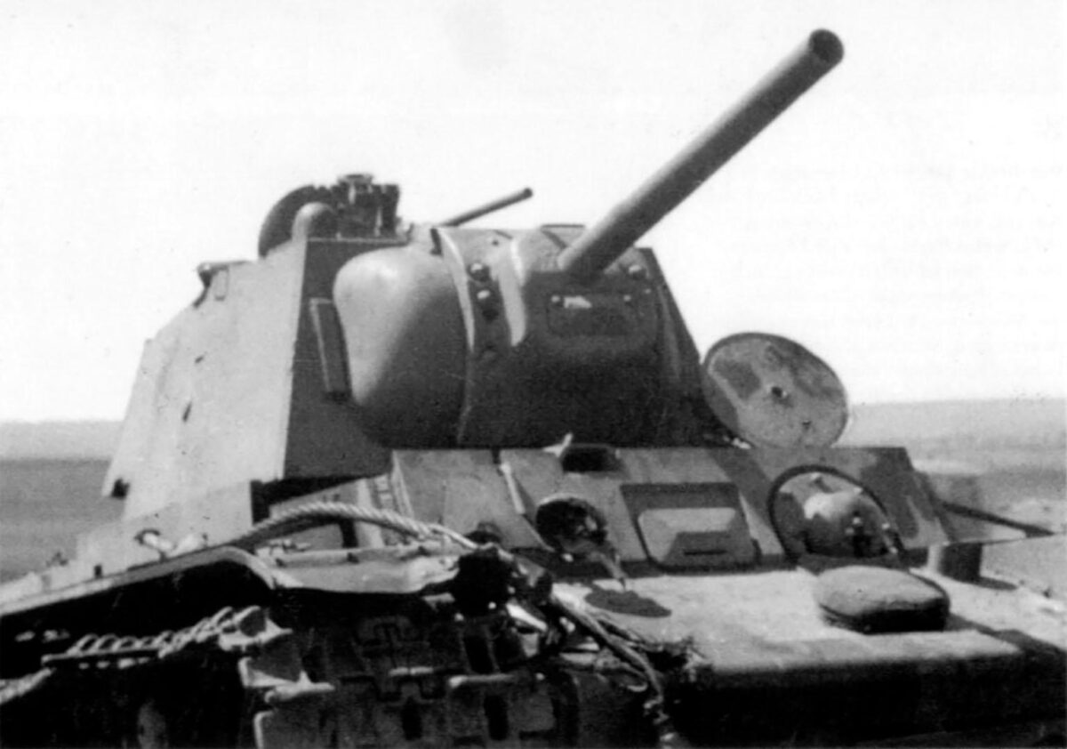 Destroyed heavy tank KV-1