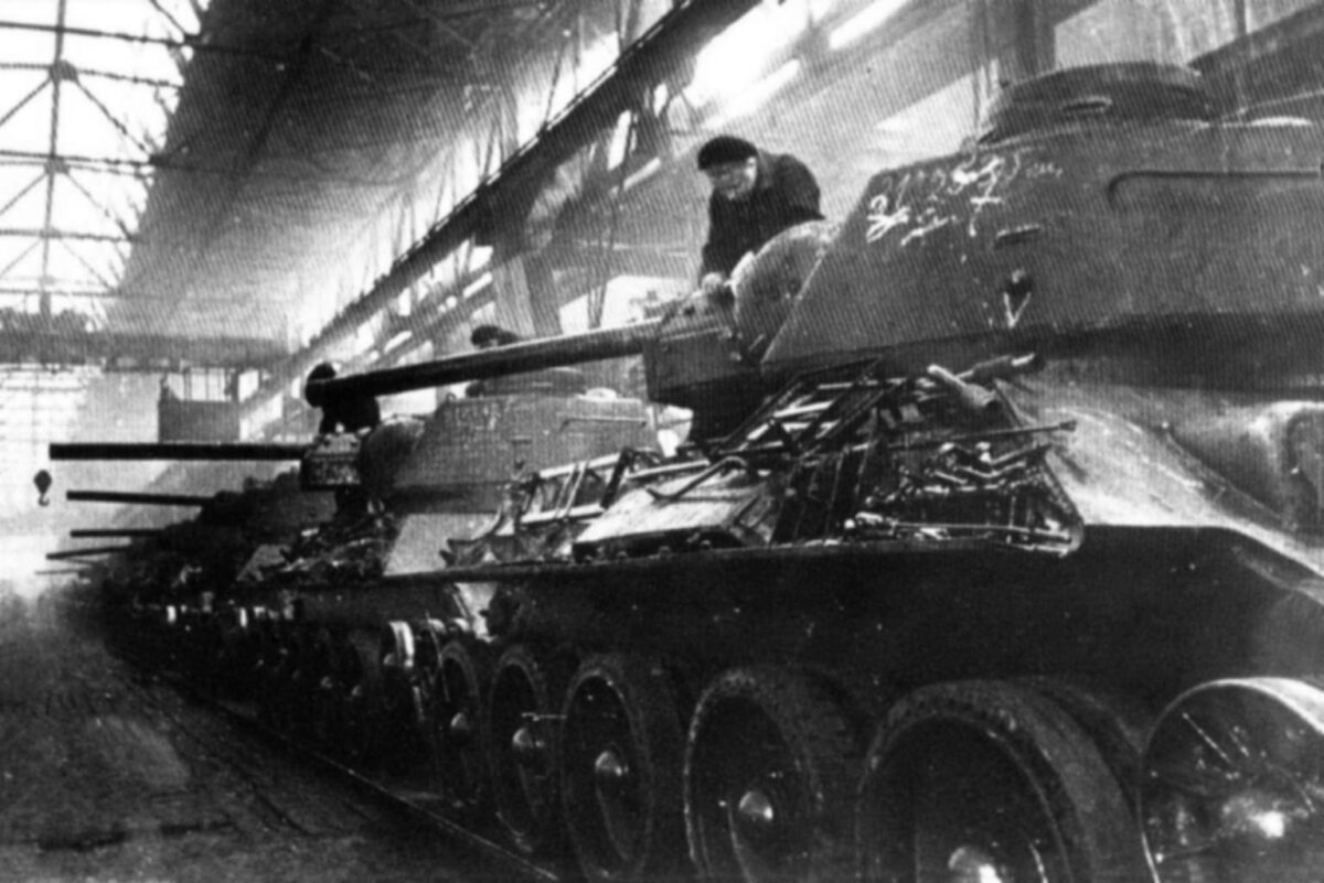 Assembly line of T-34