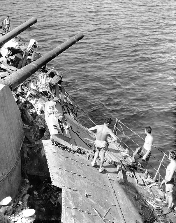 HMAS Hobart damage